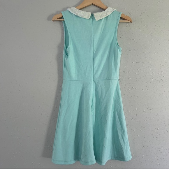 Love Tree Mint Sleeveless A-Line Dress Peter Pan Collar Casual Preppy Small - Picture 5 of 7